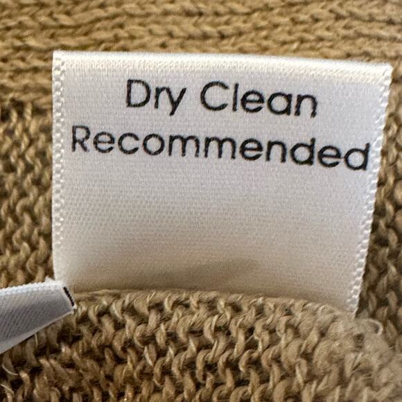 Margaret O'Leary Linen Blend Tan Open Front Cardigan Lightweight Sweater sz 1=XS - Picture 9 of 9